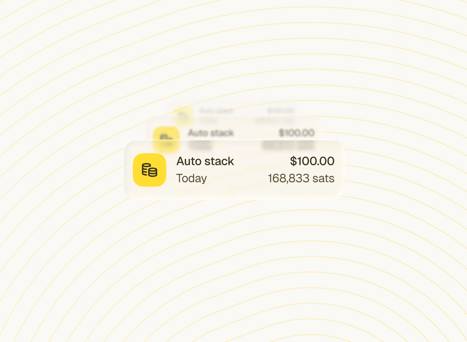 Auto-stack recurring $100.00 bitcoin purchase in the Fold app