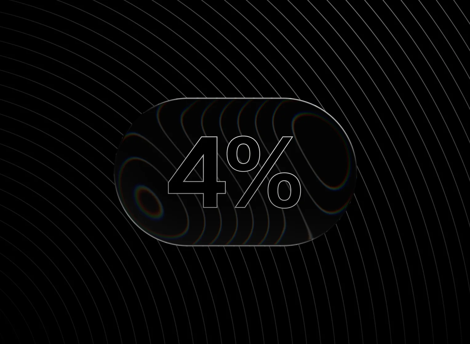 4% etched into the Fold credit card pattern